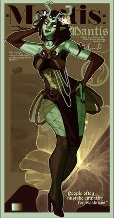 Fanart of Mantis from Marvel Rivals